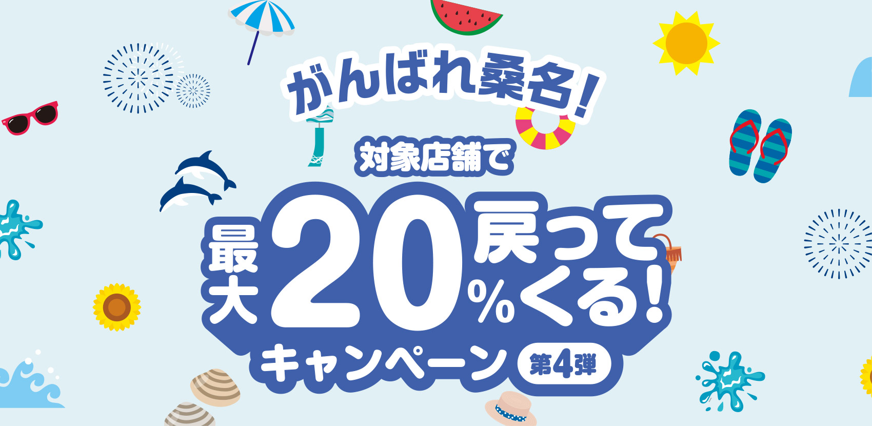 がんばれ桑名！対象店舗で最大20%戻ってくる！キャンペーン第4弾